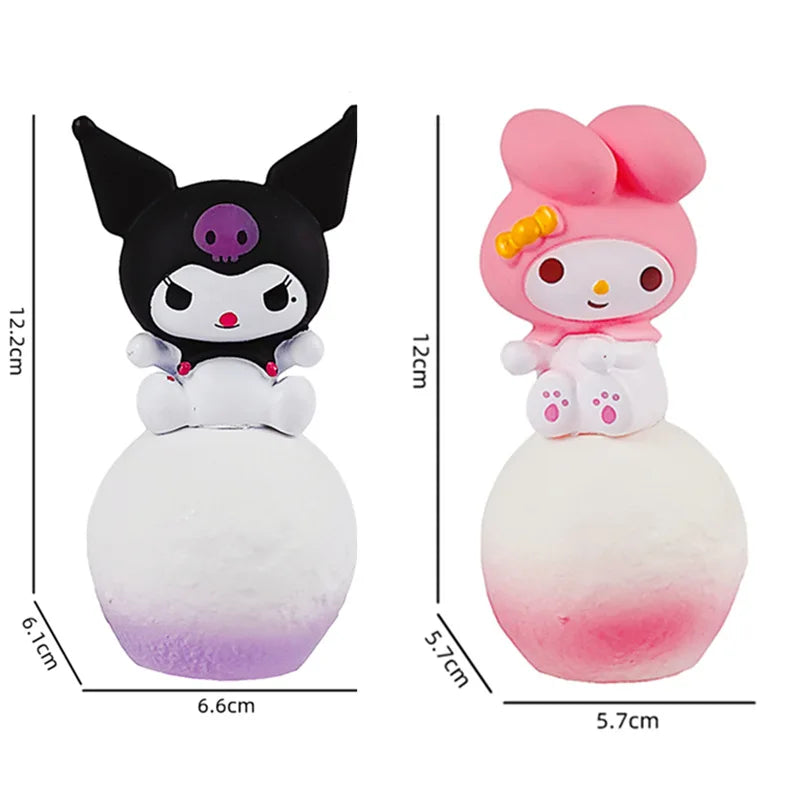 Sanrio Kuromi Cinnamoroll Hello Kitty Cartoon Glowing Night Light Bedroom Lamp Kawaii Cute Desk Decorations Birthday Accessories