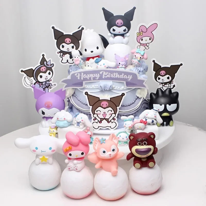 Sanrio Kuromi Cinnamoroll Hello Kitty Cartoon Glowing Night Light Bedroom Lamp Kawaii Cute Desk Decorations Birthday Accessories