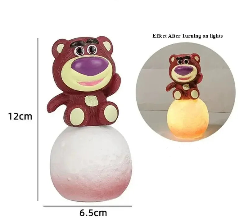 Sanrio Kuromi Cinnamoroll Hello Kitty Cartoon Glowing Night Light Bedroom Lamp Kawaii Cute Desk Decorations Birthday Accessories