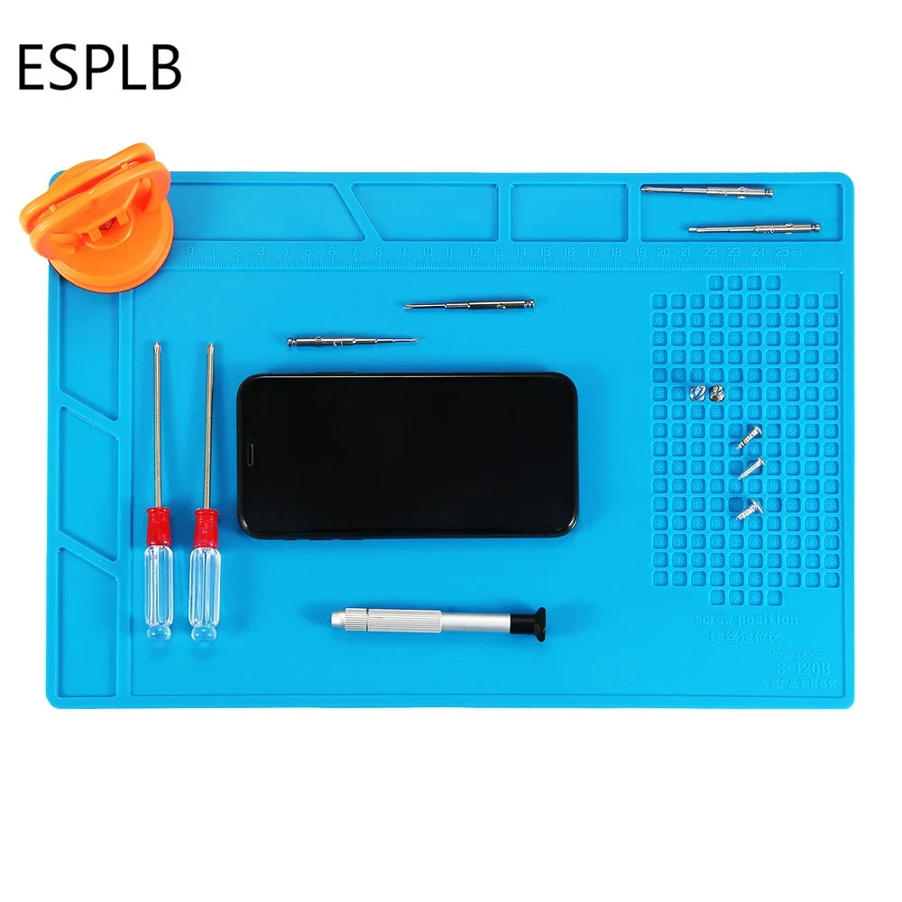Repair Pad Insulation Heat-Resistant Soldering Station Silicon Soldering Mat Work Pad Desk Platform for BGA Soldering Station