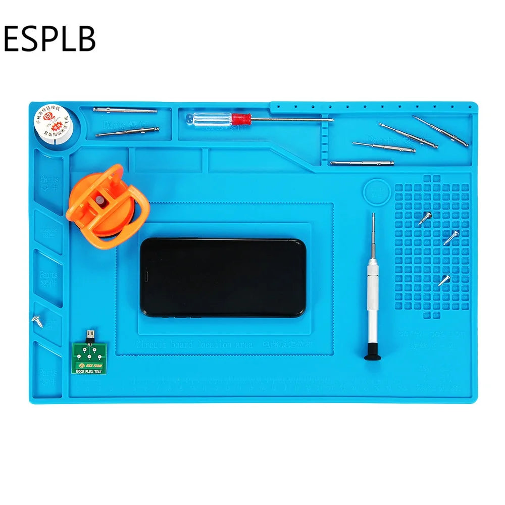 Repair Pad Insulation Heat-Resistant Soldering Station Silicon Soldering Mat Work Pad Desk Platform for BGA Soldering Station