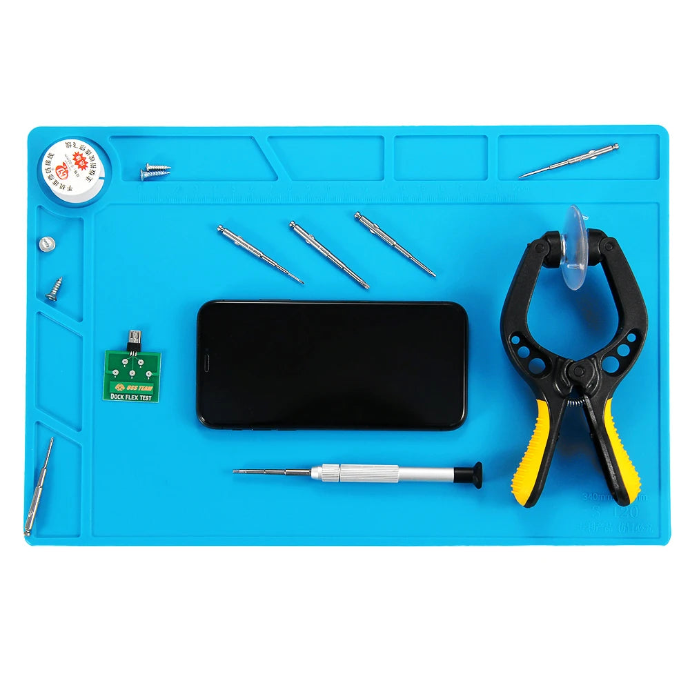 Repair Pad Insulation Heat-Resistant Soldering Station Silicon Soldering Mat Work Pad Desk Platform for BGA Soldering Station