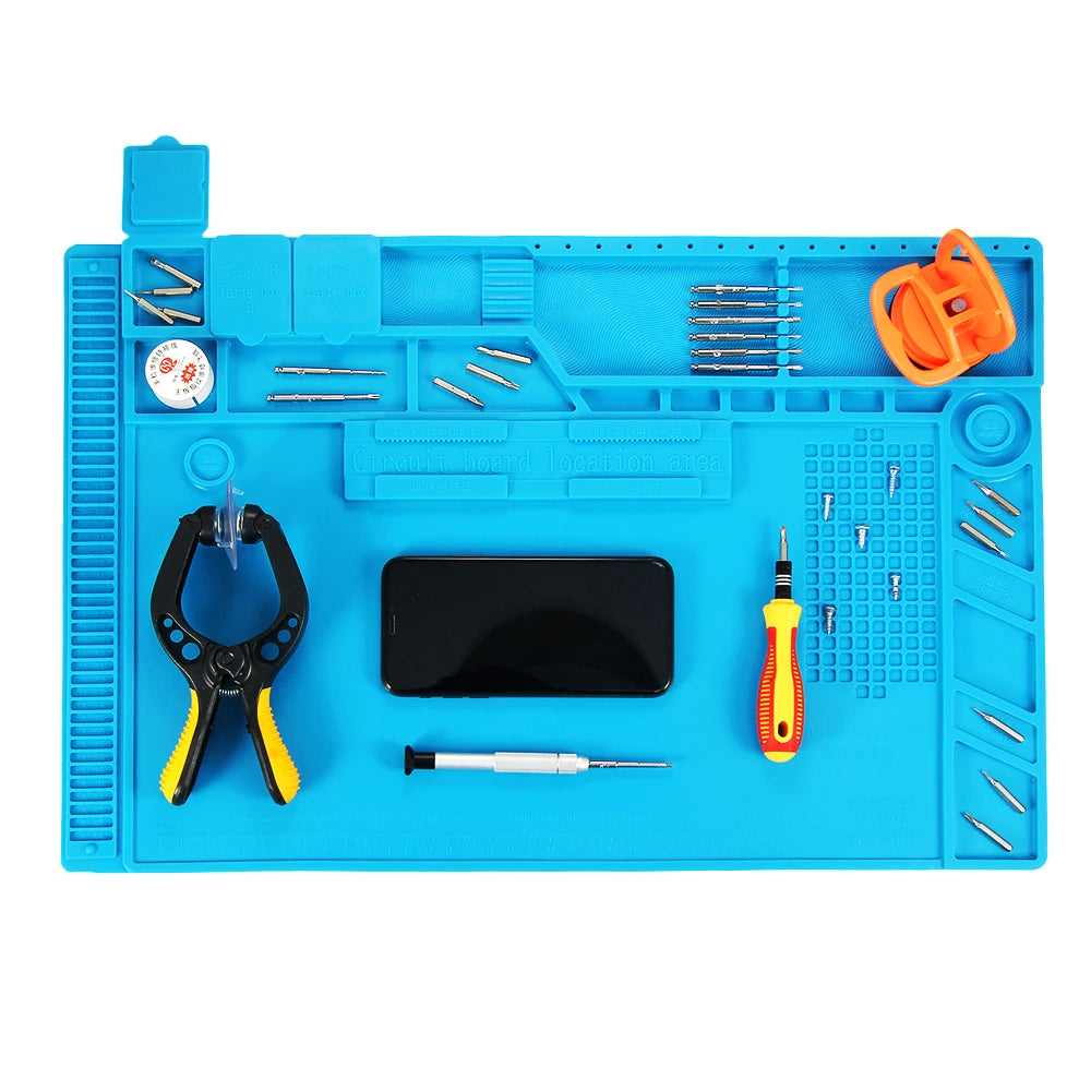 Repair Pad Insulation Heat-Resistant Soldering Station Silicon Soldering Mat Work Pad Desk Platform for BGA Soldering Station