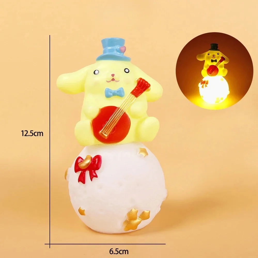 Sanrio Kuromi Cinnamoroll Hello Kitty Cartoon Glowing Night Light Bedroom Lamp Kawaii Cute Desk Decorations Birthday Accessories