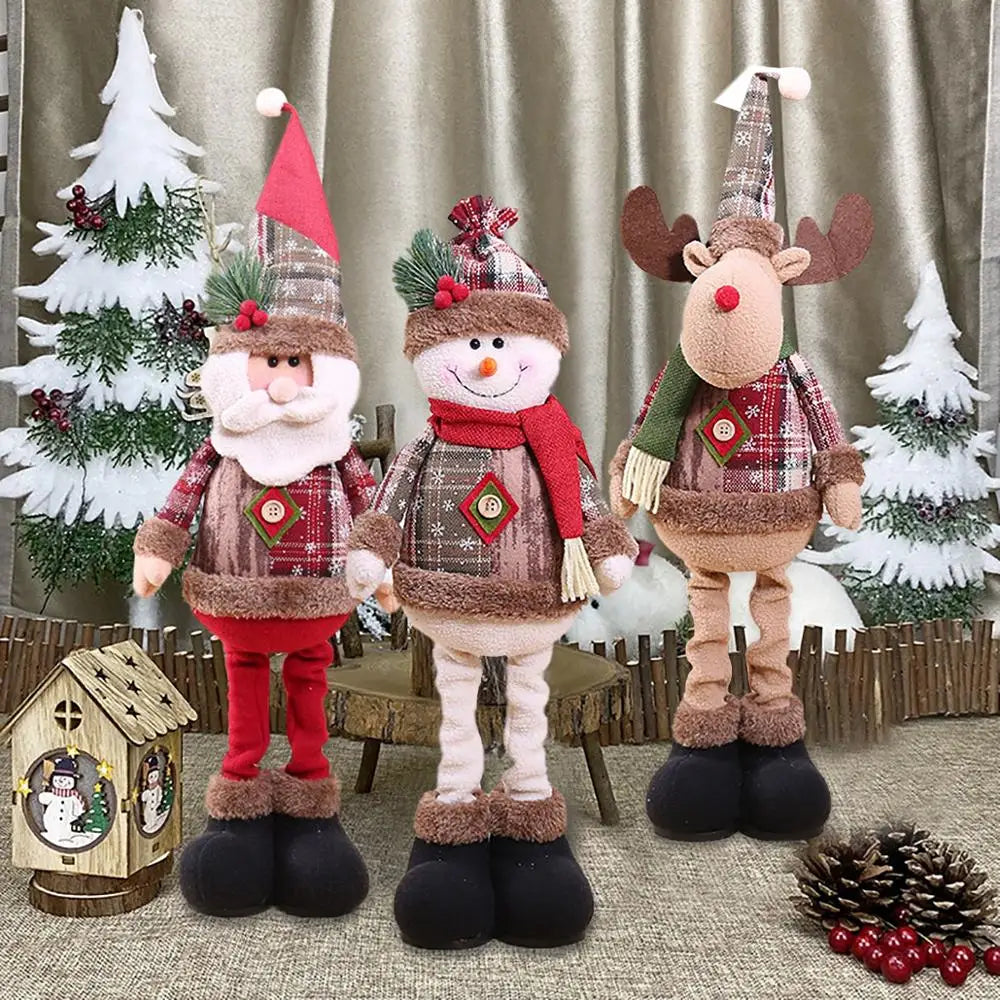 Telescopic Christmas Doll Merry Christmas Decorations For Home 2023 Christmas Ornament Xmas Navidad Noel Gifts New Year 2024