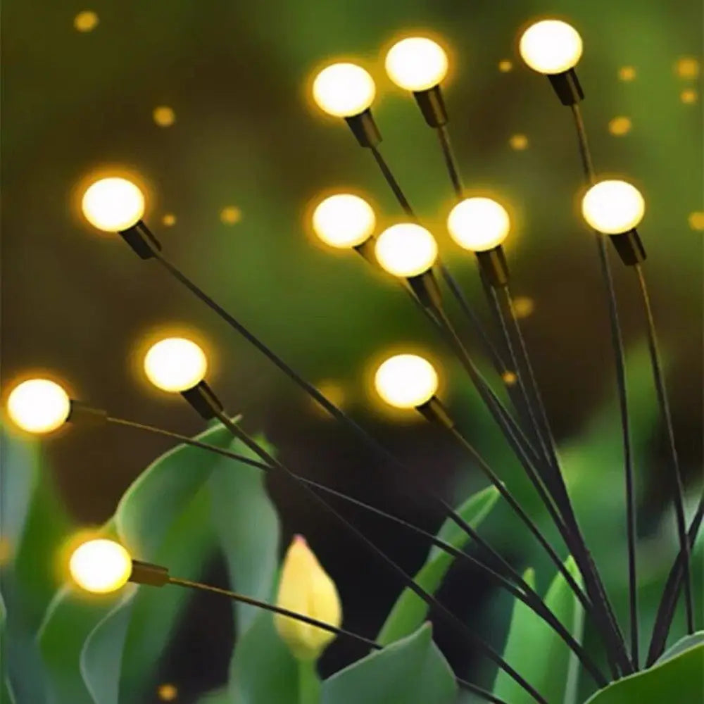 6/8 LEDs Solar Garden Light Swing Waterproof LED Firefly Lamp Flexible Wire for Outdoor Yard Patio Christmas New Year Decoration
