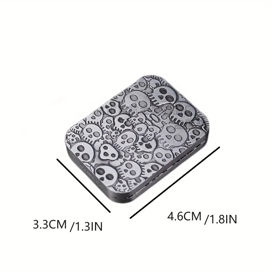 1pc Metal Fidget Toys - Metal Poker Push Card Fidget Slider Stress Relief Toy,Fidget Toy Haptic Coin,Office Desk Toys Gifts