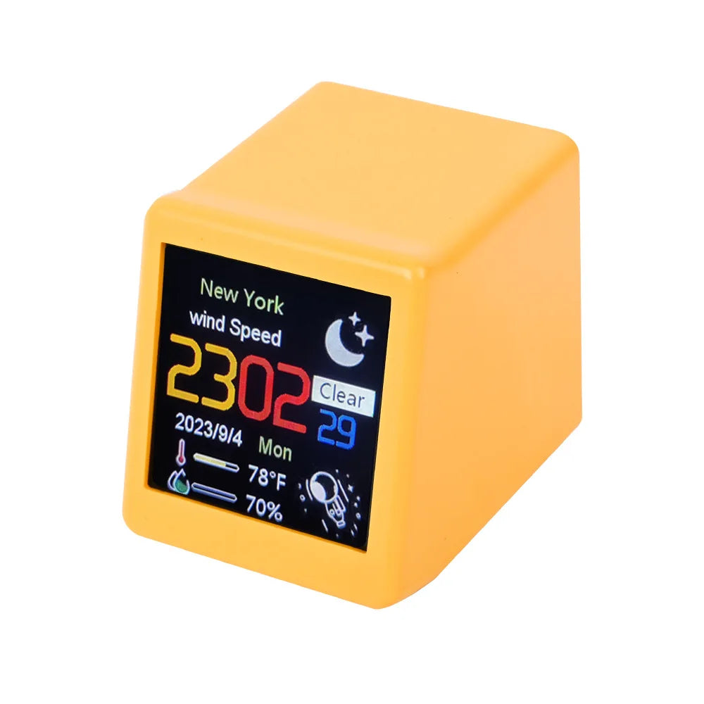 MINI Size Smart WIFI Weather Station Clock for Game Room Decoration. DIY Cute GIF Animations and Electronic Album Function
