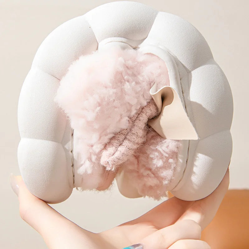 Cute bow House Non Slip Soft Shoes Plush Slippers