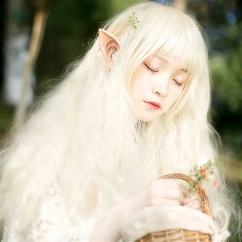 Halloween Cosplay Latex Fairy Angel Elf Ears Masquerade Party Costumes Halloween Party Decoration Supplies Photo Props Kids Gift