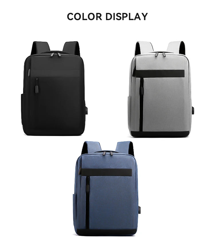 Business Laptop Backpack Large Capacity Multifunctional Usb Charging Waterproof Film Backbag Casual Shoulder Bag For Men