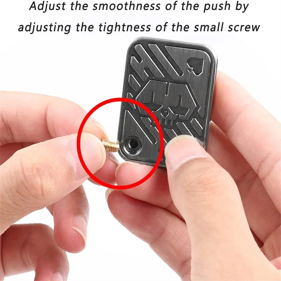 1pc Metal Fidget Toys - Metal Poker Push Card Fidget Slider Stress Relief Toy,Fidget Toy Haptic Coin,Office Desk Toys Gifts