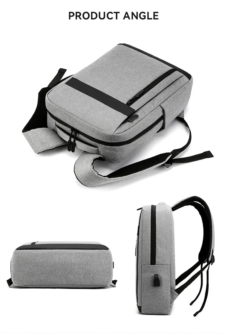Business Laptop Backpack Large Capacity Multifunctional Usb Charging Waterproof Film Backbag Casual Shoulder Bag For Men