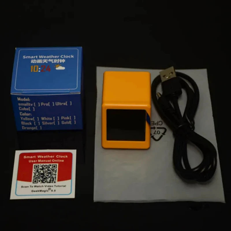 Small Portable Smart Wifi Weather Station Display Weather Temperature Humidity Time Alarm Clock Hone Desktop Decoration