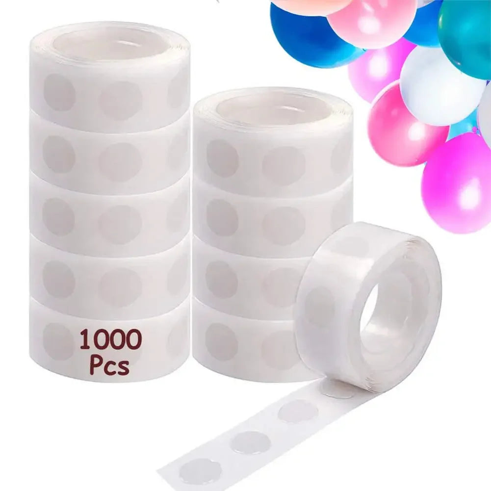 6 Rolls Double-sided Adhesive Dots Transparent Removable Balloon Adhesive Tape Glue For Diy Craft Wedding Birthday Party Decor