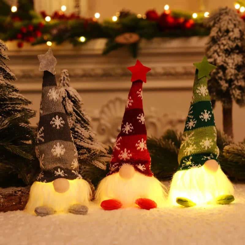 New 6 Styles Glowing Gnome Christmas Faceless Doll Merry Christmas Home Decoration Navidad Natal Gift New Year Christmas Gifts
