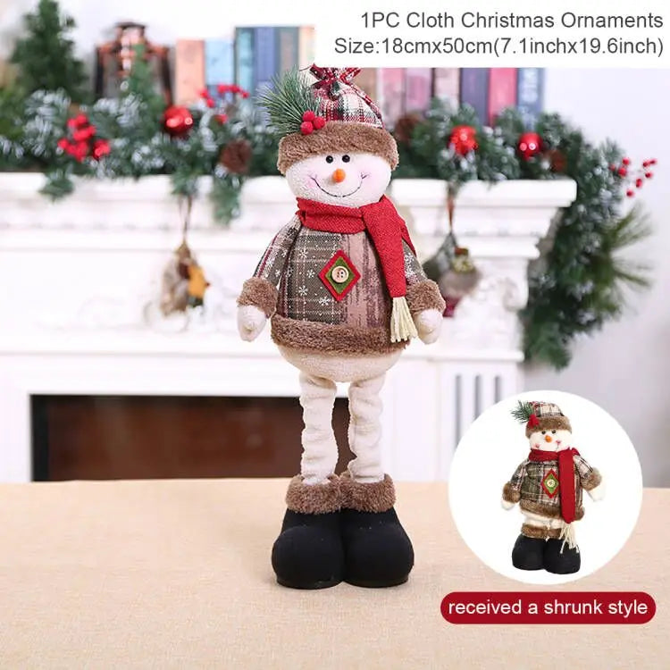 Telescopic Christmas Doll Merry Christmas Decorations For Home 2023 Christmas Ornament Xmas Navidad Noel Gifts New Year 2024
