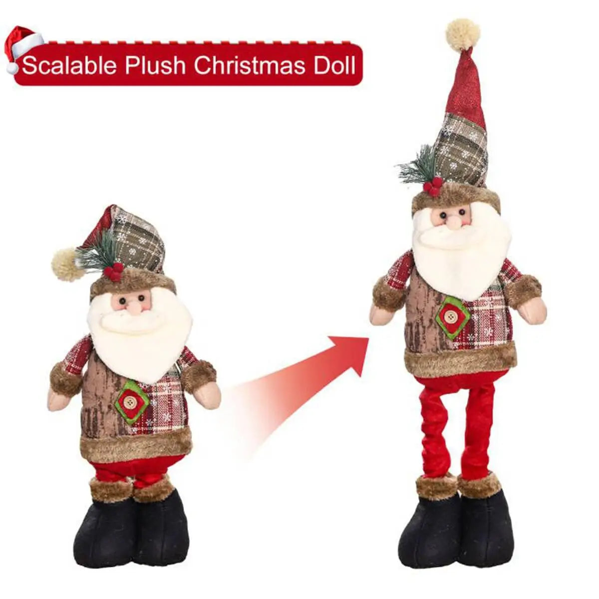 Telescopic Christmas Doll Merry Christmas Decorations For Home 2023 Christmas Ornament Xmas Navidad Noel Gifts New Year 2024
