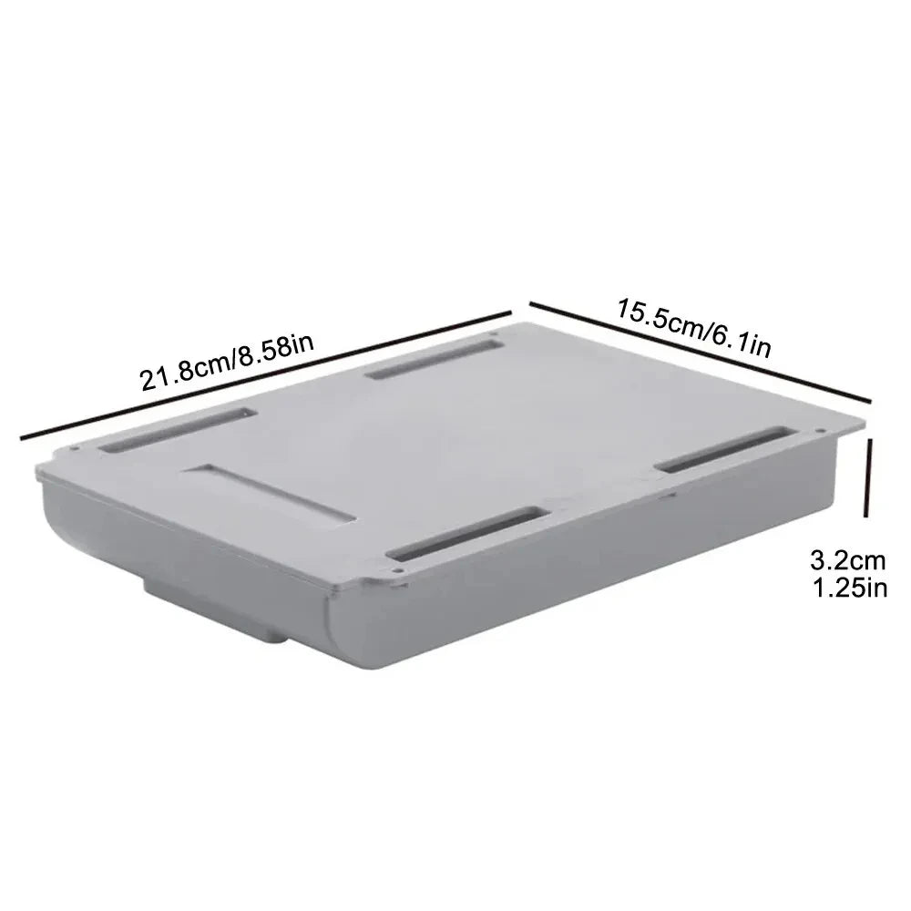 Hidden Storage Box Desk Storage Drawer Self-Adhesive Plastic Table Storage Holder Simple Sundries Cosmetics Stationery Organizer