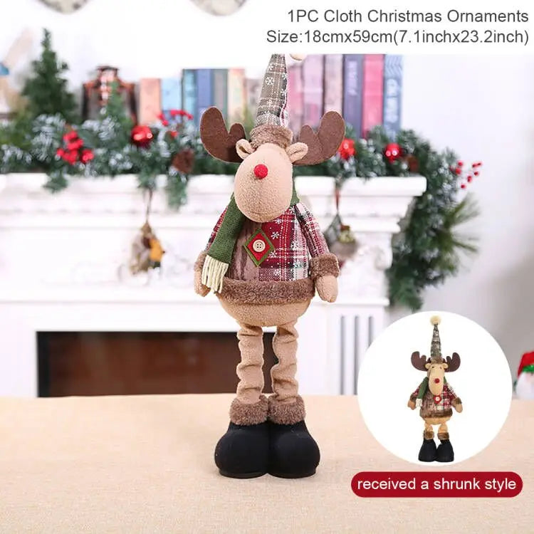 Telescopic Christmas Doll Merry Christmas Decorations For Home 2023 Christmas Ornament Xmas Navidad Noel Gifts New Year 2024
