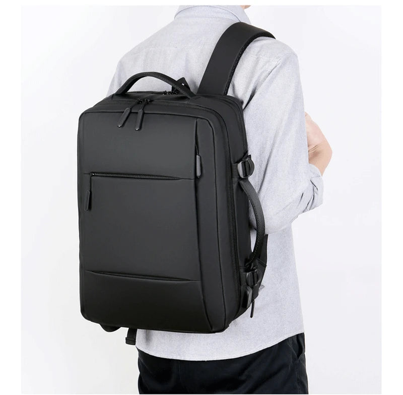 Classic Travel Backpack Men Business Backpack School Expandable USB Bag Large Capacity Laptop Waterproof Fashion Backpack