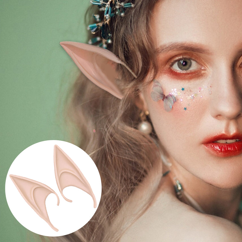 Halloween Cosplay Latex Fairy Angel Elf Ears Masquerade Party Costumes Halloween Party Decoration Supplies Photo Props Kids Gift