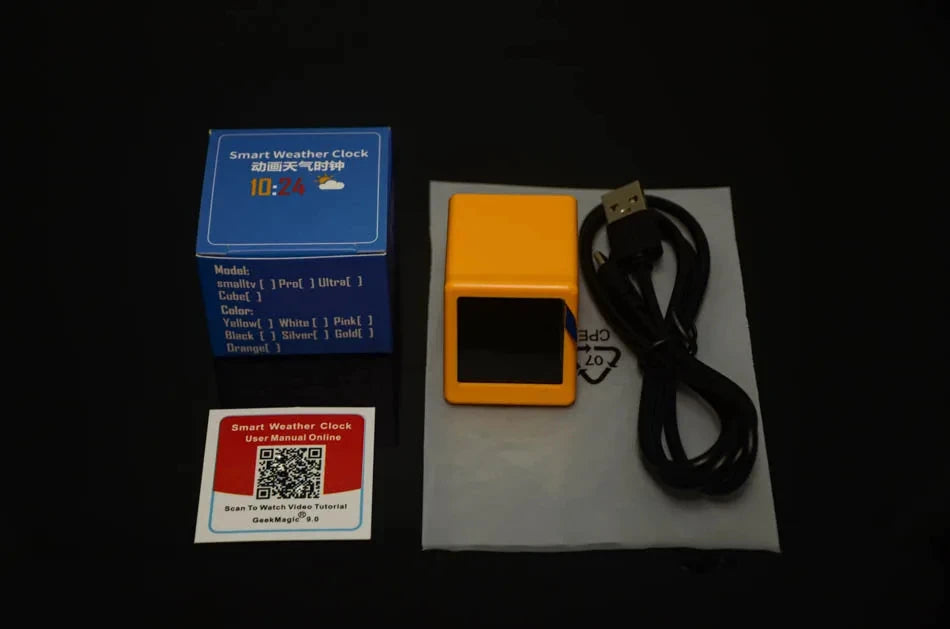 Small Portable Smart Wifi Weather Station Display Weather Temperature Humidity Time Alarm Clock Hone Desktop Decoration