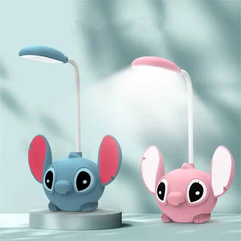 Disney Stitch USB Charging LED Desk Lamp Cute Cartoon Study Eye Protection Night Light Room Decoration Girl&Child Holiday Gifts