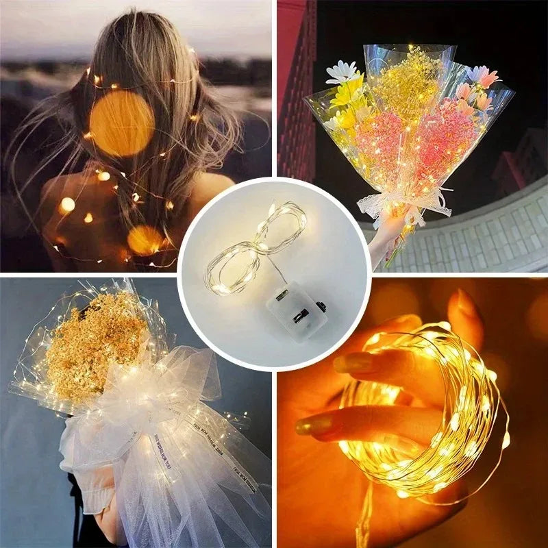 Outside 10 Pack Waterproof Mini Fairy Lights Copper With 3 Speed Modes for Christmas Decorations and Outdoor Use Battery Powered