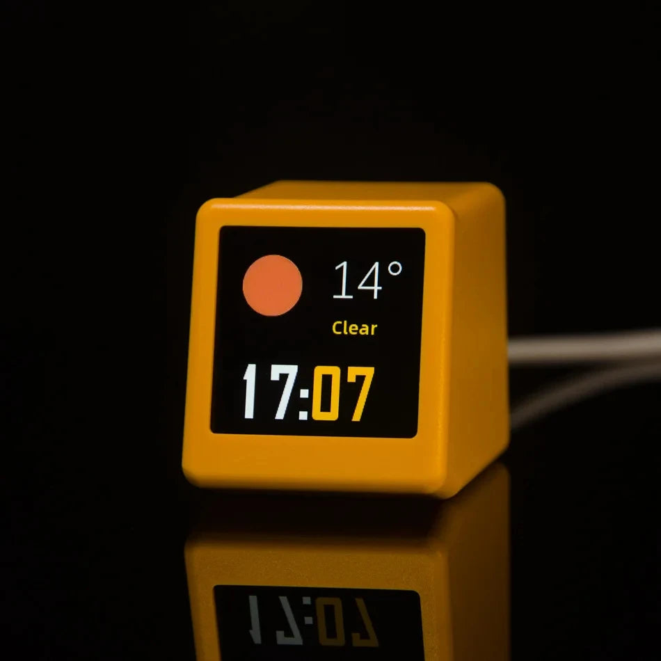 Small Portable Smart Wifi Weather Station Display Weather Temperature Humidity Time Alarm Clock Hone Desktop Decoration