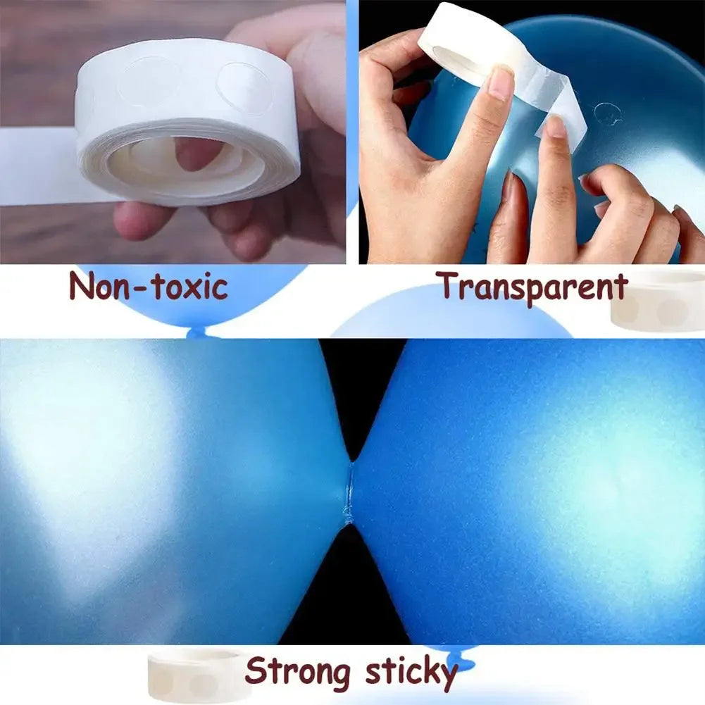 6 Rolls Double-sided Adhesive Dots Transparent Removable Balloon Adhesive Tape Glue For Diy Craft Wedding Birthday Party Decor