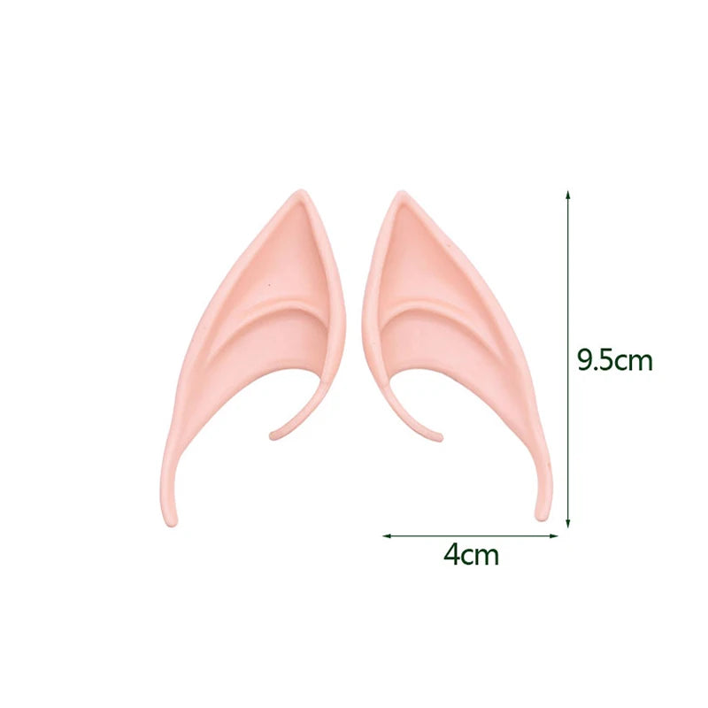 Halloween Cosplay Latex Fairy Angel Elf Ears Masquerade Party Costumes Halloween Party Decoration Supplies Photo Props Kids Gift