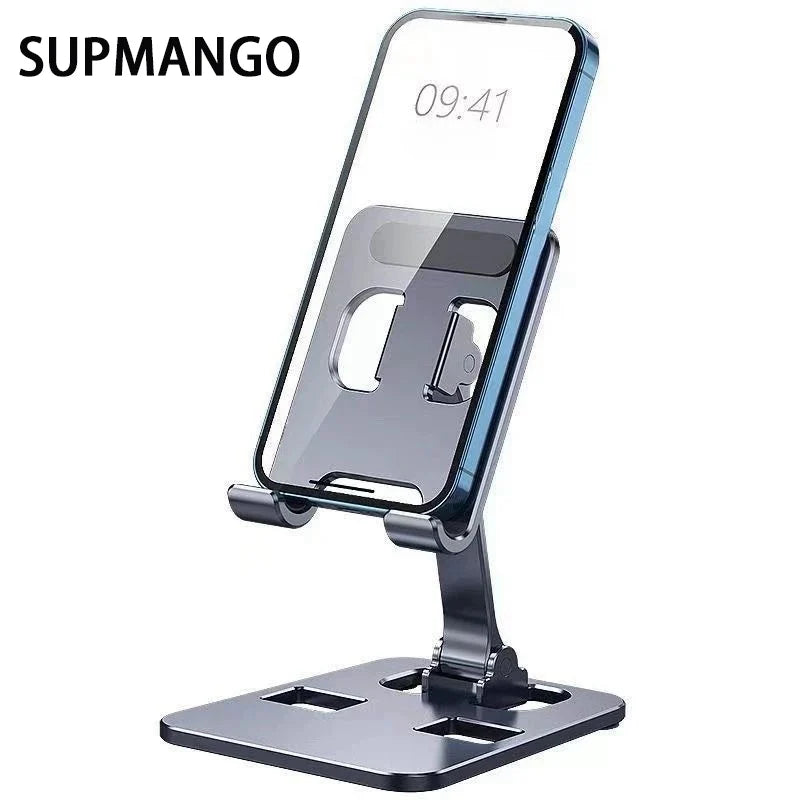 Folding Portable Desktop Metal Mobile Phone Stand Desk Lazy Stand Universal Support Stand for Mobile Phones and Tablets