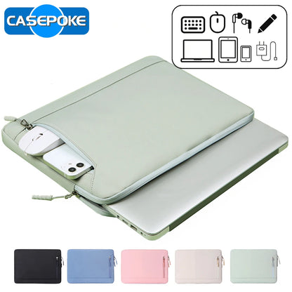 CASEPOKE Laptop Sleeve Case 13.3 14.6 15.6 Inch Notebook Bag Tablet Waterproof Case For MacBook Air Pro Lenovo Hp Dell Men Women